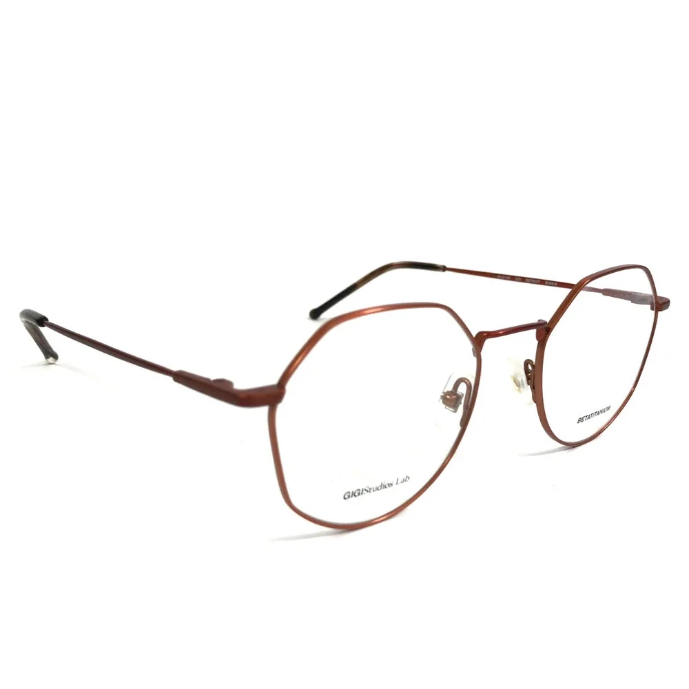 Gigi Studios Eyeglasses Frame DETROIT 8069/8 Matte Rust Bronze Brown 49-20-140
